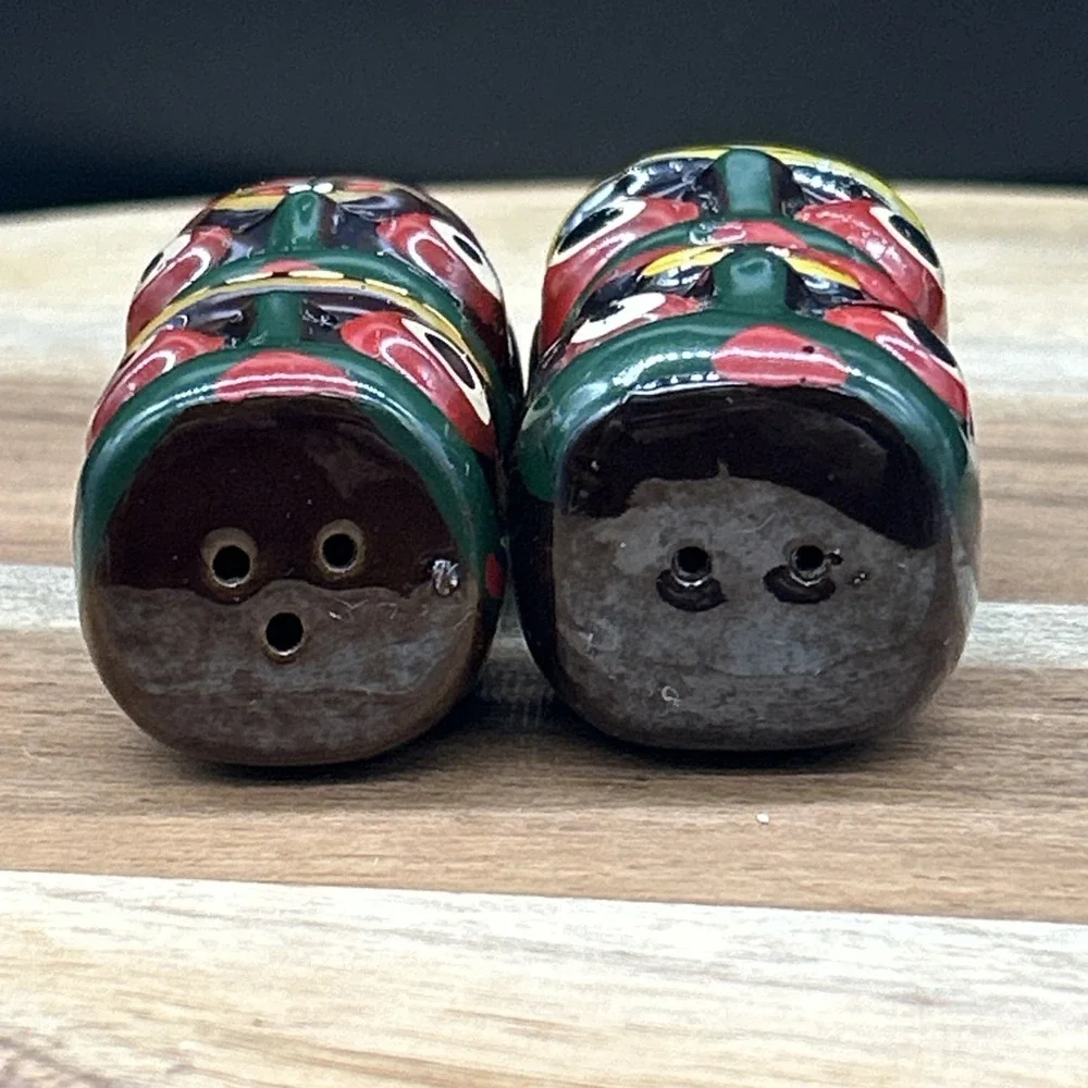 Vintage Totem Pole Salt & Pepper Shakers Hand-Painted Tiki Victoria Ceramics